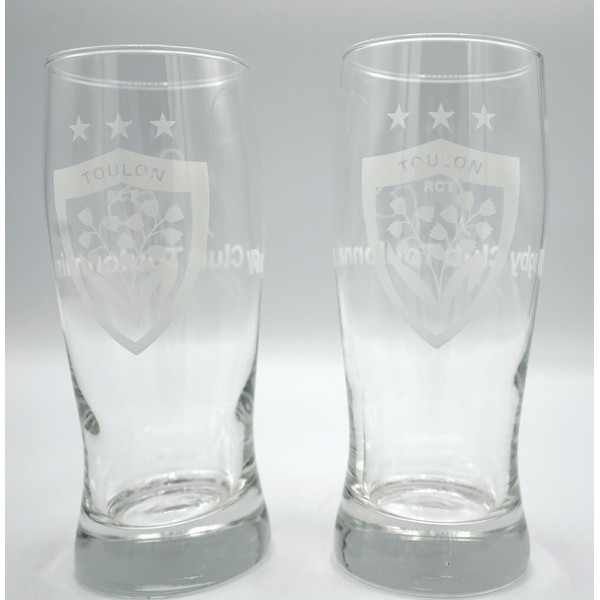 Set of 2 RCT 33cl beer glasses