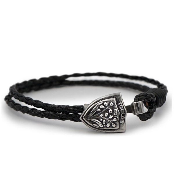 RCT leather crochet bracelet