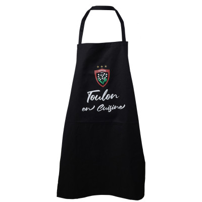 Tablier noir Toulon en cuisine RCT