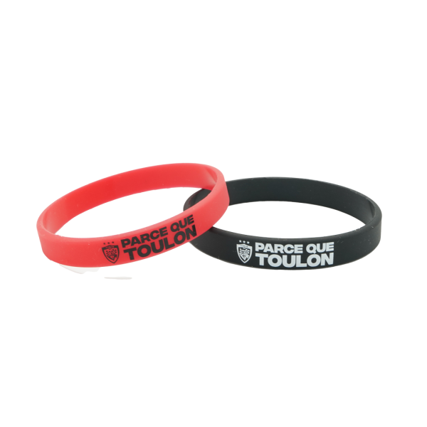 Red and black RCT silicone bracelet