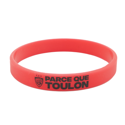 Bracelet silicone rouge & noir RCT