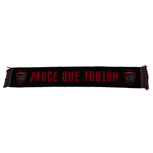 Echarpe supporter noire Parce Que Toulon