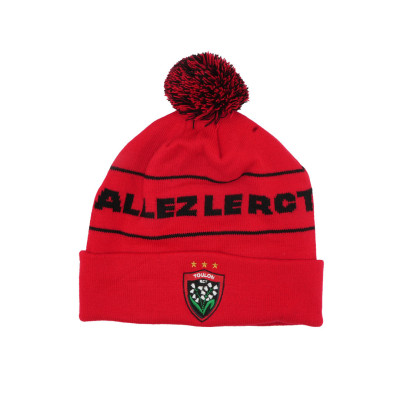 Bonnet rouge avec pompon ALLEZ LE RCT