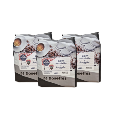 Lot de 3 sachets Le RCT de 36 dosettes compatibles Senseo