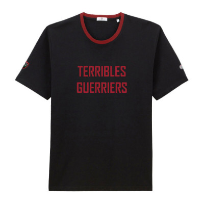 T-shirt RCT noir Guerriers manches courtes Serge Blanco