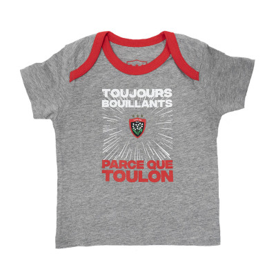 Grey baby RCT T-shirt Because Toulon