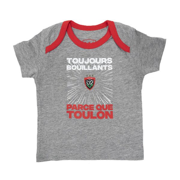 Grey baby RCT T-shirt Because Toulon