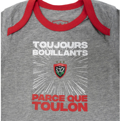 Grey baby RCT T-shirt Because Toulon